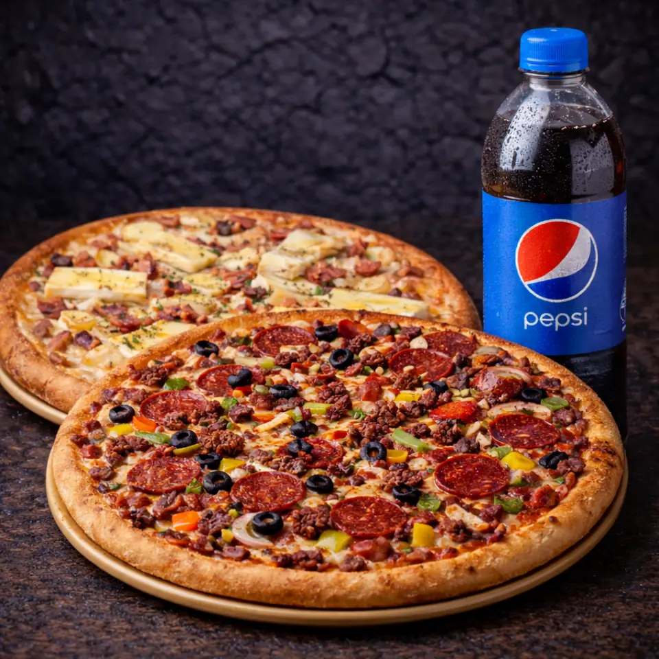 Menu Friends : 2 pizzas seniors et une boisson 1,5 L